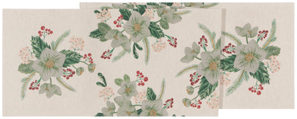 Winterblossom Print Table Runner 72"