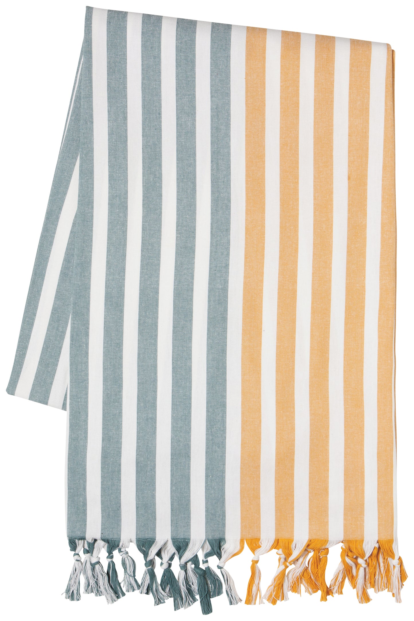 Caban Stripe Lagoon & Ochre Table Cloth 90