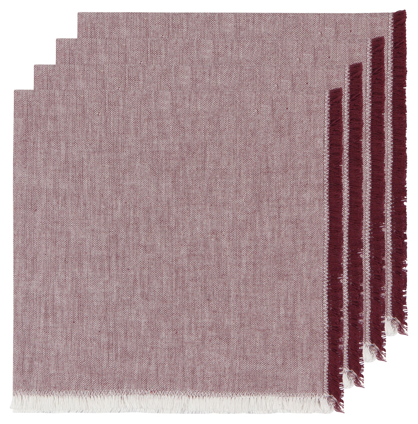 Wine Heirloom Chambray Napkins Set of 4