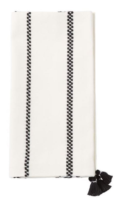 Black & White Tassel Napkins ( Each sold separately )
