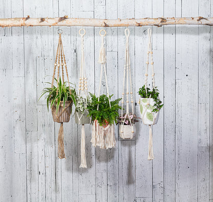 Macrame Planter Hanger with Tail 42" L (Jute)