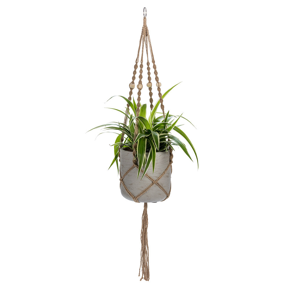 Macrame Planter Hanger with Tail 42" L (Jute)