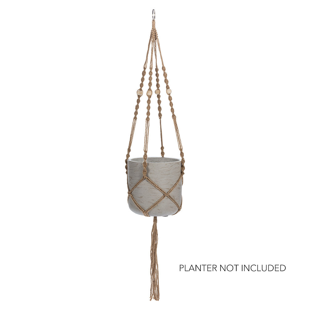 Macrame Planter Hanger with Tail 42" L (Jute)