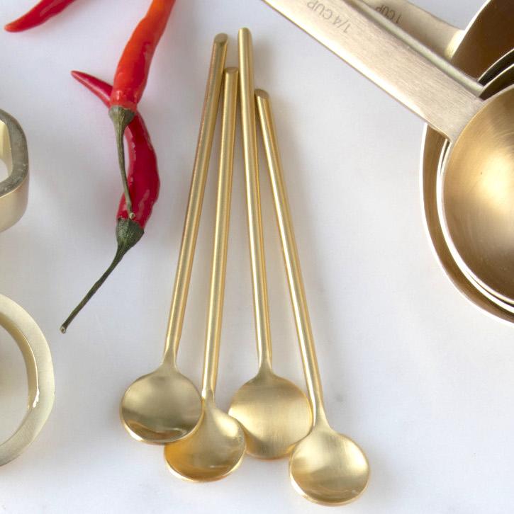 Gold Thin Spoon 5" (Each sold separately)