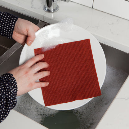 Swedish Dishcloth Set of 2 Rust Sky