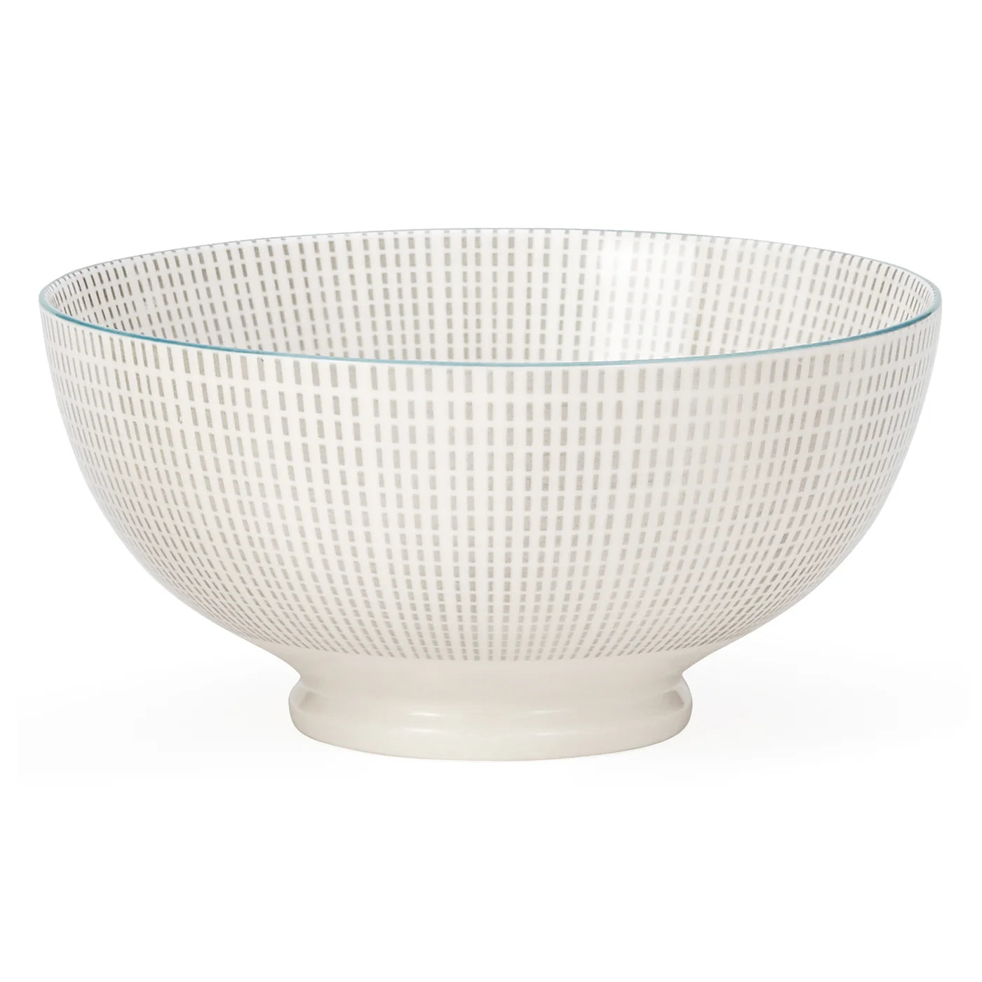 Kiri 8" Large Bowl Grey with Blue Trim