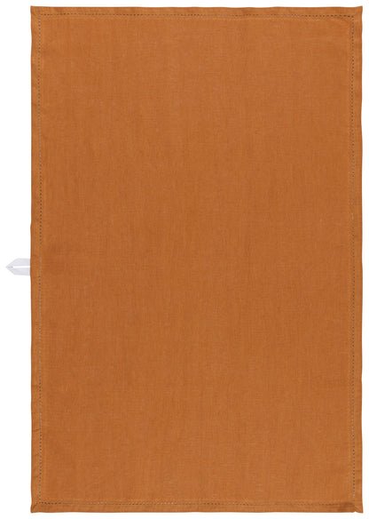 Linen Hemstitch Amber Tea Towel