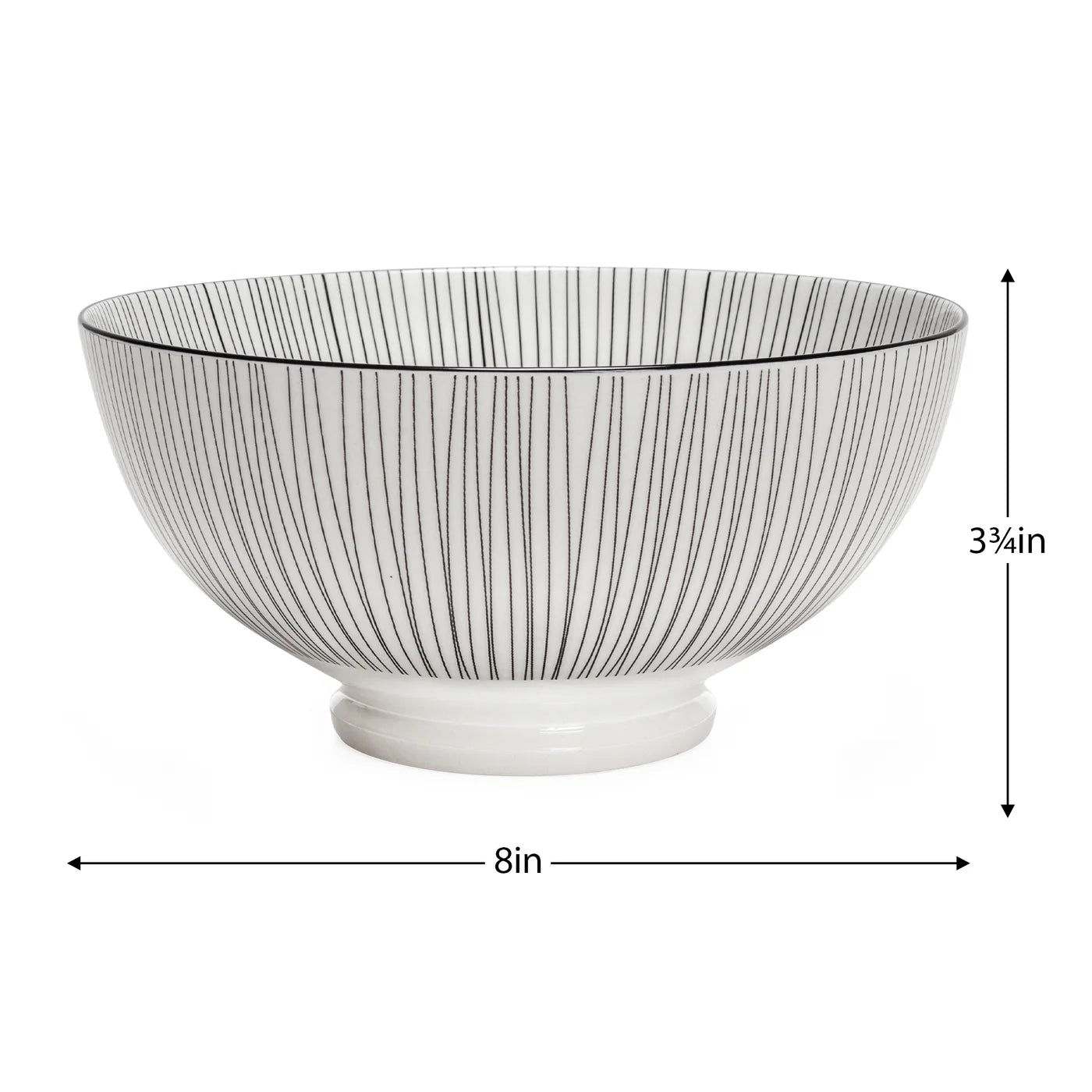 Kiri 8" Large Bowl Black Line