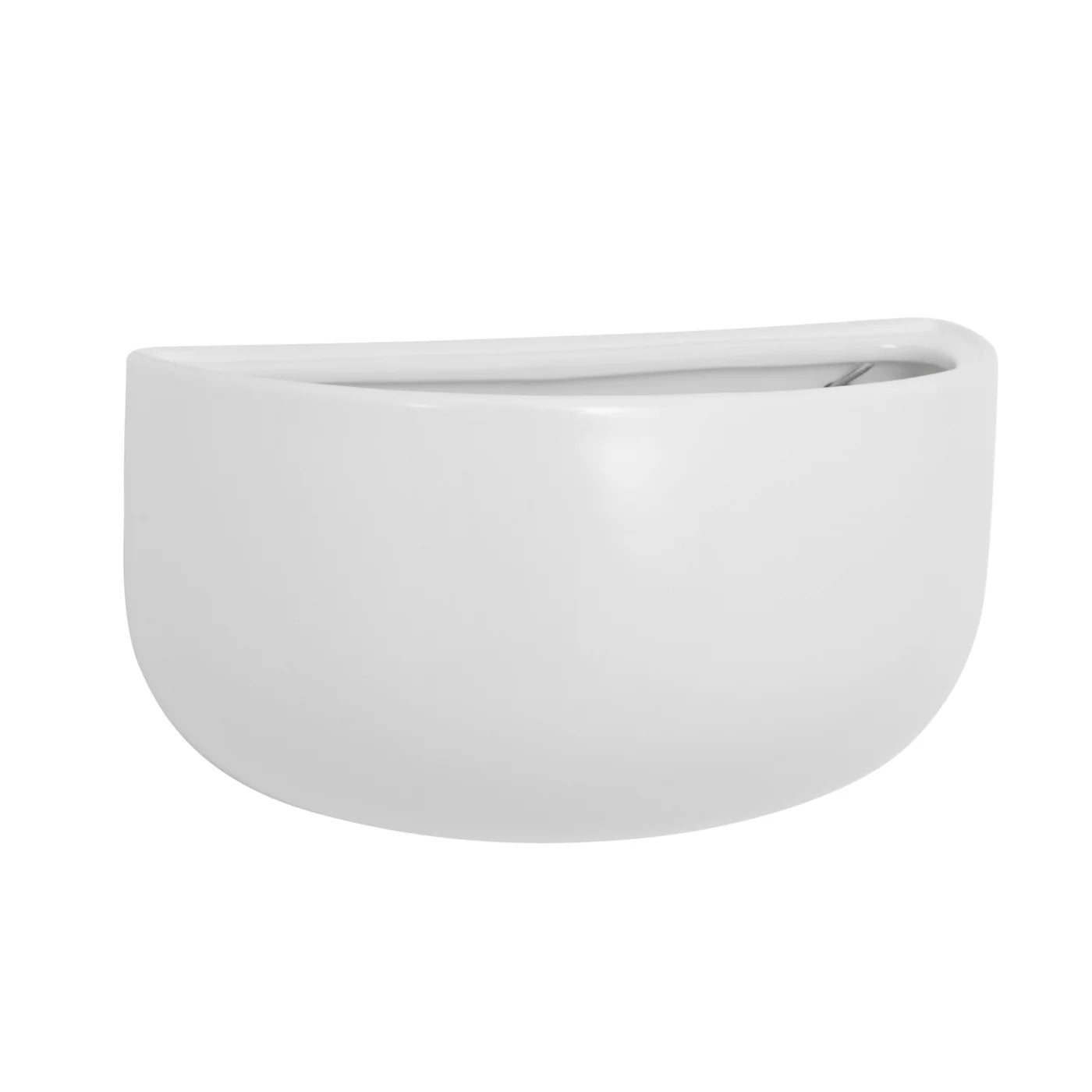 Centra Ceramic Wall Vase Planter Wide White
