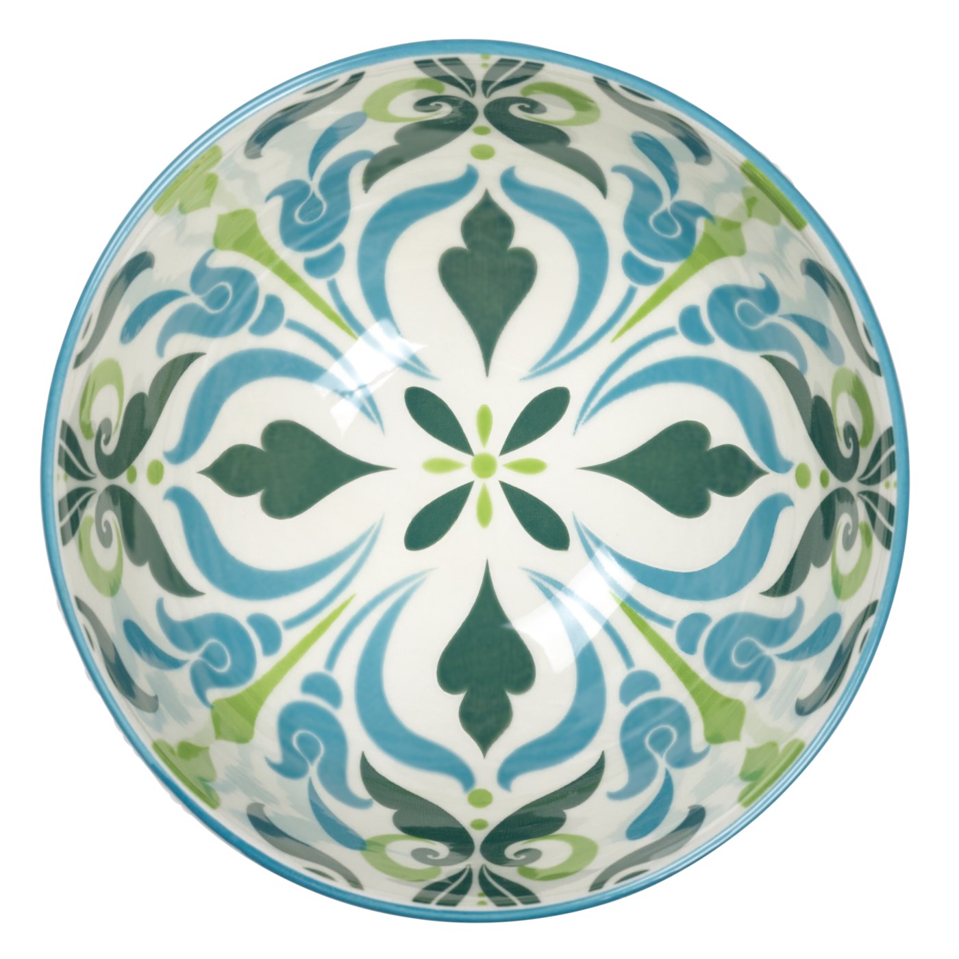 Kiri 4.5" Small Bowl Teal Filigree