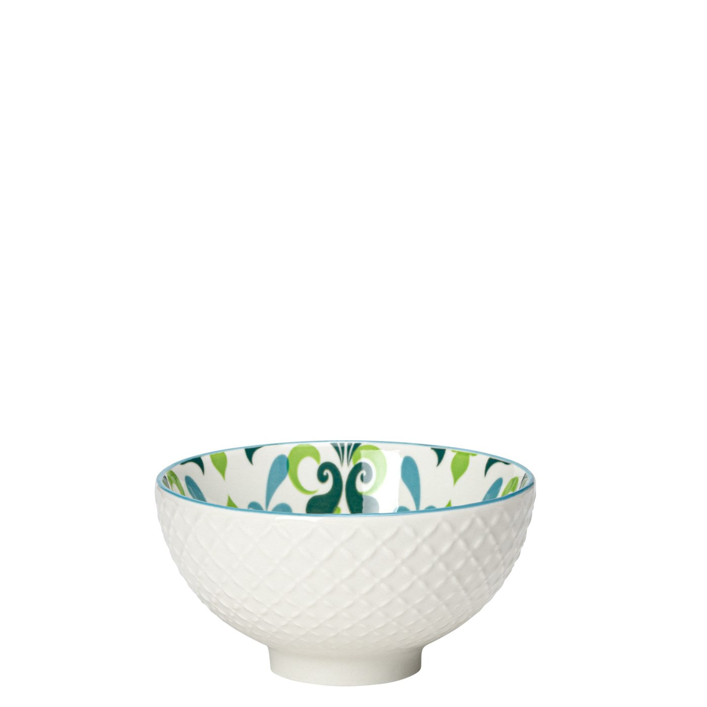 Kiri 4.5" Small Bowl Teal Filigree