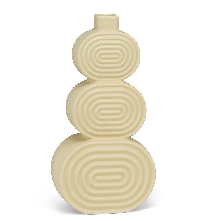 Ridged Oval Vase