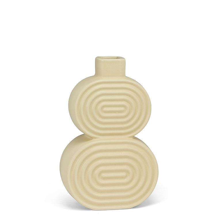 Ridged Oval Vase