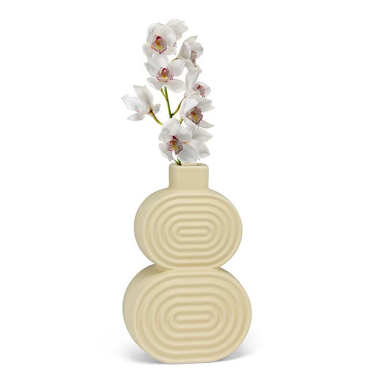 Ridged Oval Vase