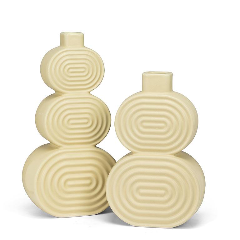Ridged Oval Vase