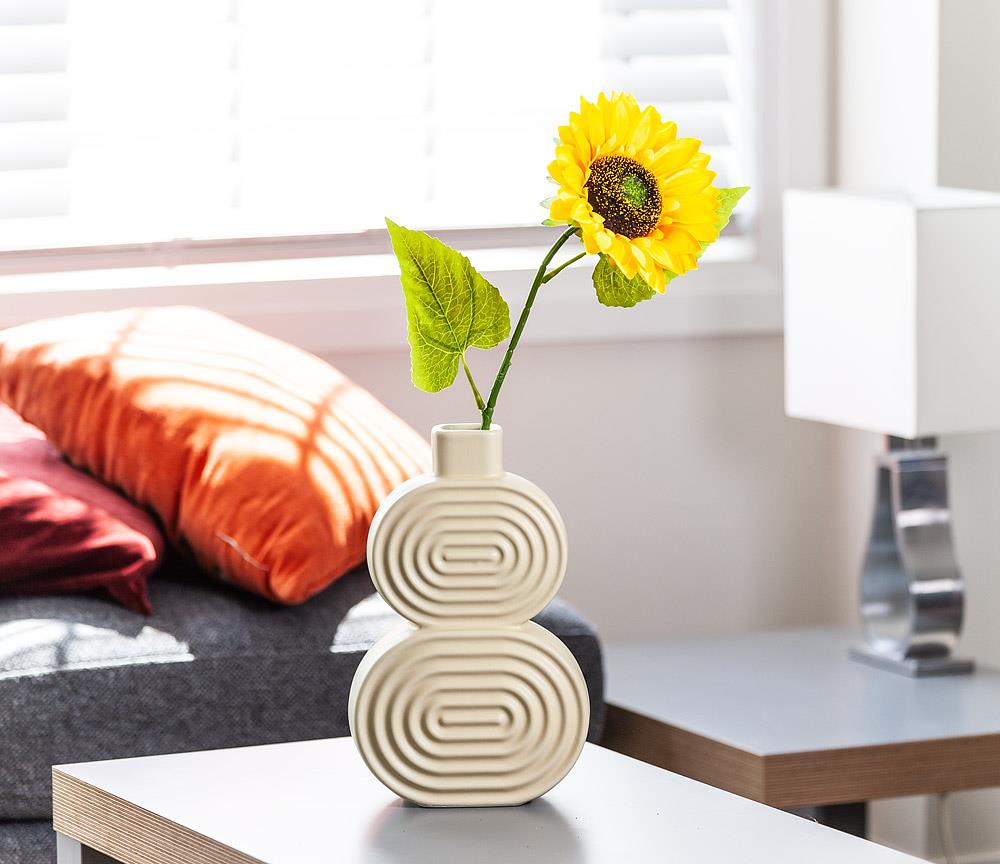 Ridged Oval Vase