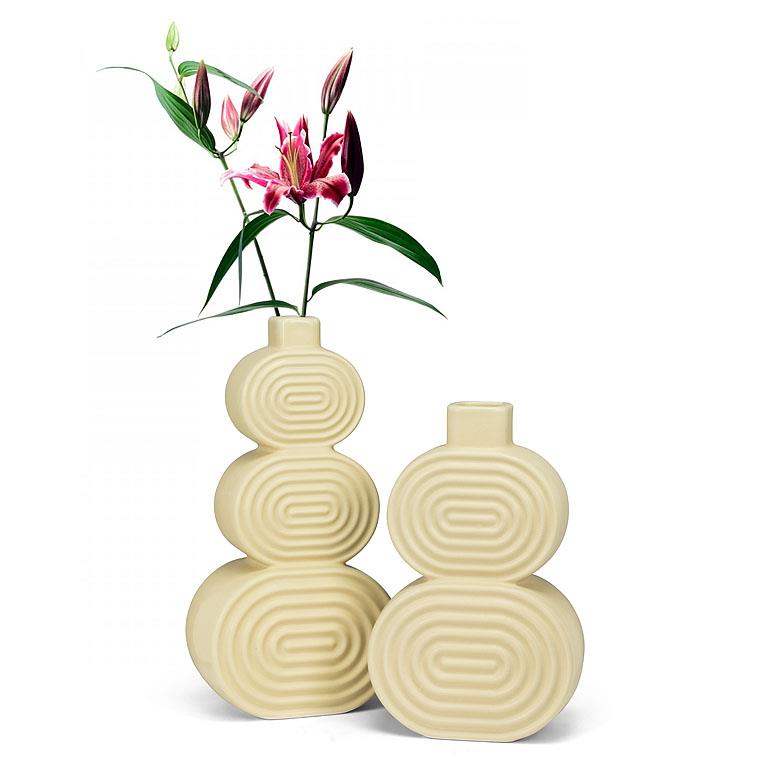 Ridged Oval Vase