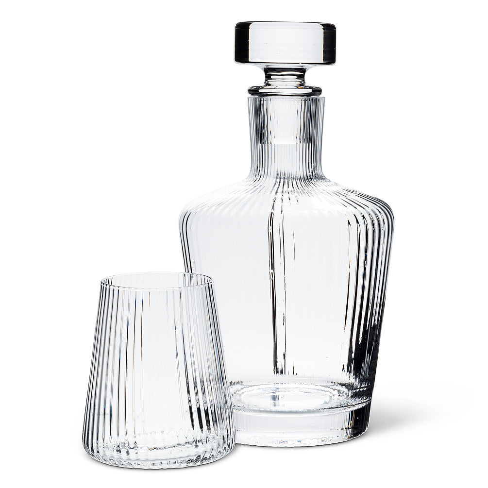 Tight Optic Liquor Decanter 9"h