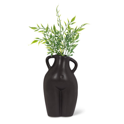 Feminine Body Vase Matte Black