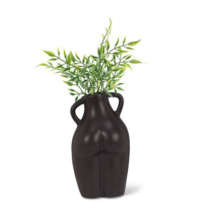 Feminine Body Vase Matte Black