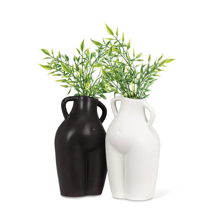 Feminine Body Vase Matte Black