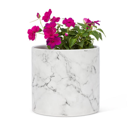 Circular Marble Pattern Planter