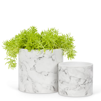 Circular Marble Pattern Planter