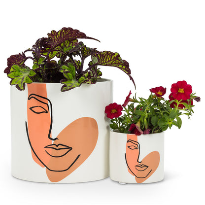 Large Modern Face Planter 5.5"D
