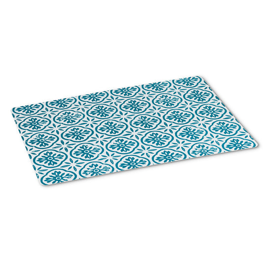 Stamp Tile Placemat Turquoise