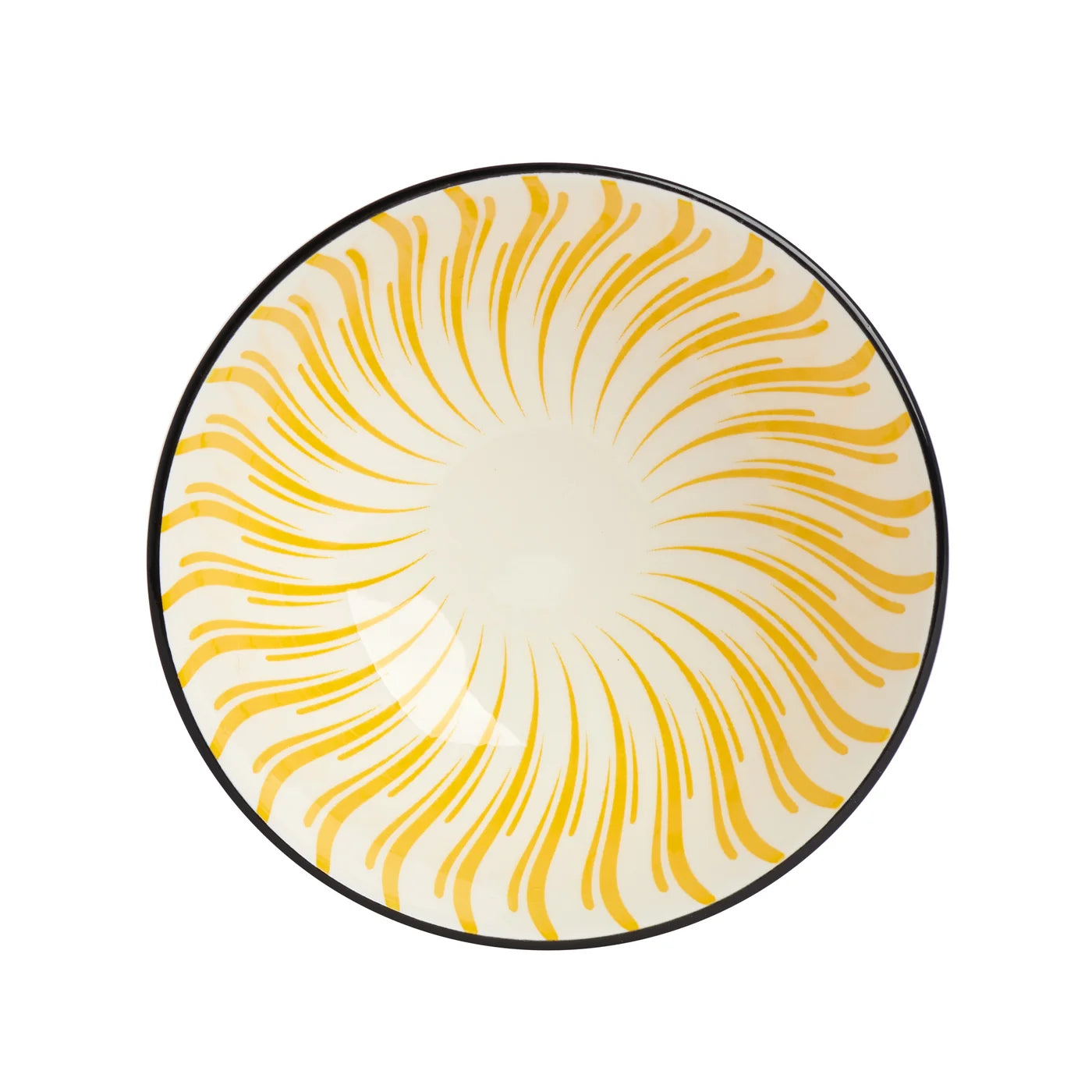 Kiri 4.5" Small Bowl Yellow Sunburst