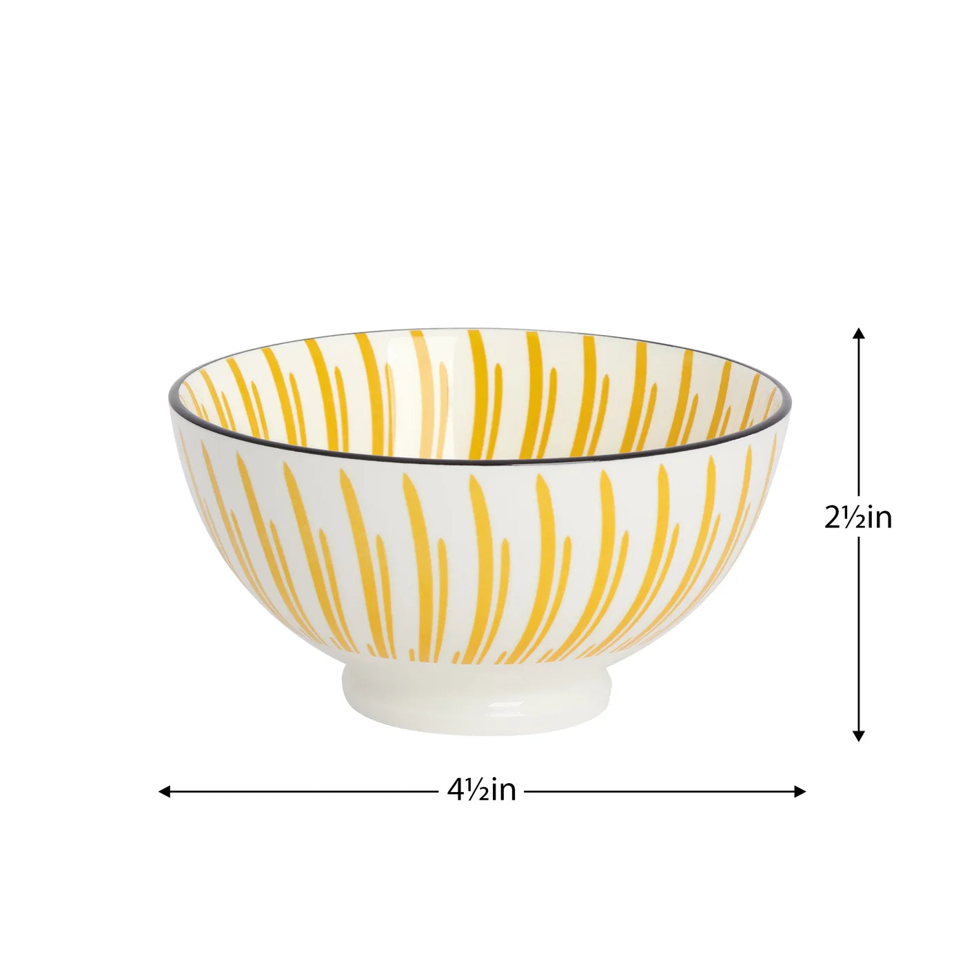 Kiri 4.5" Small Bowl Yellow Sunburst