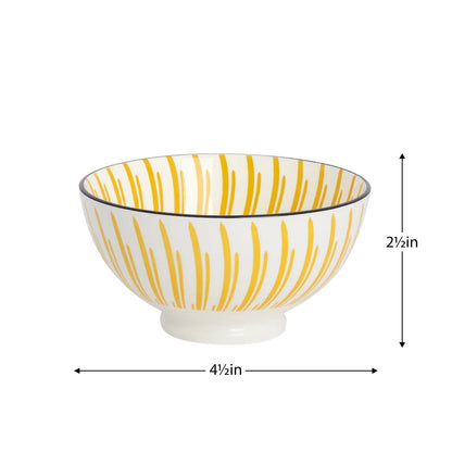 Kiri 4.5" Small Bowl Yellow Sunburst
