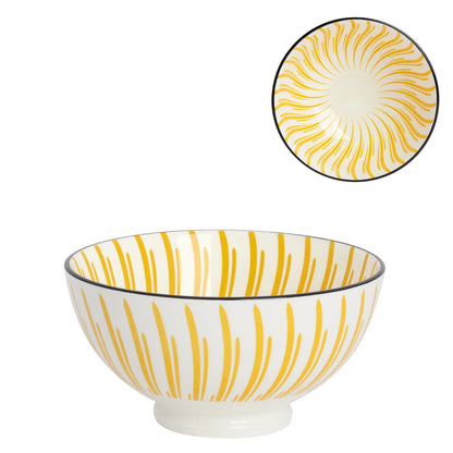 Kiri 4.5" Small Bowl Yellow Sunburst