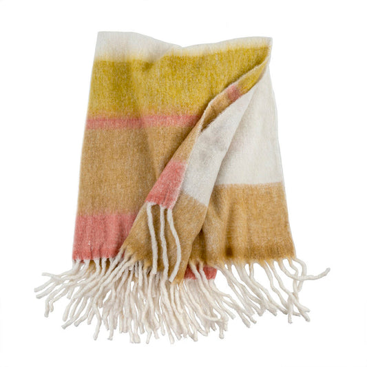 Whistler Woven Throw Mustard & Beige