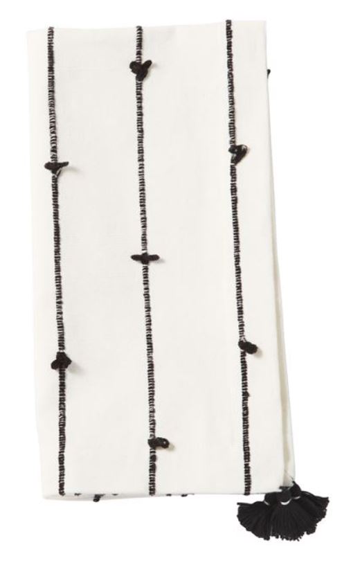 Black & White Tassel Napkins ( Each sold separately )