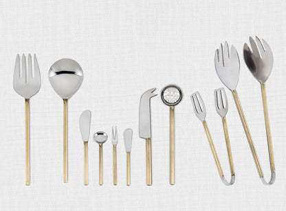 Rib Handle Cocktail Fork 5"L