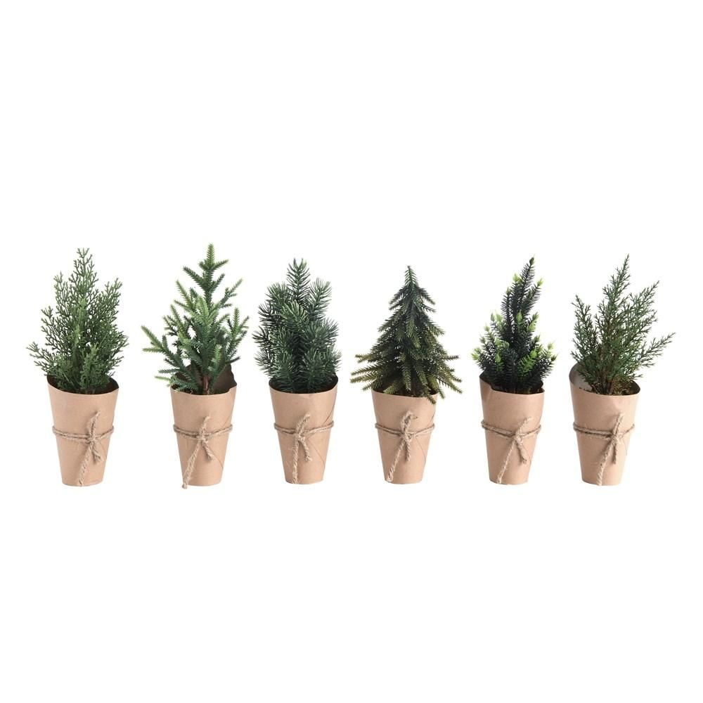 Artificial Tree w/ Paper Wrapped Pot 6 Assorted Styles (Each sold separately)
