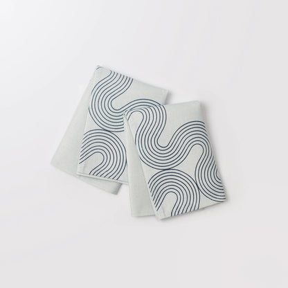 Napkins Linen Causeway Geo Set of 2