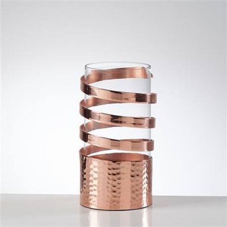 Copper Swirl 9.5" Hurricane Lantern Tall