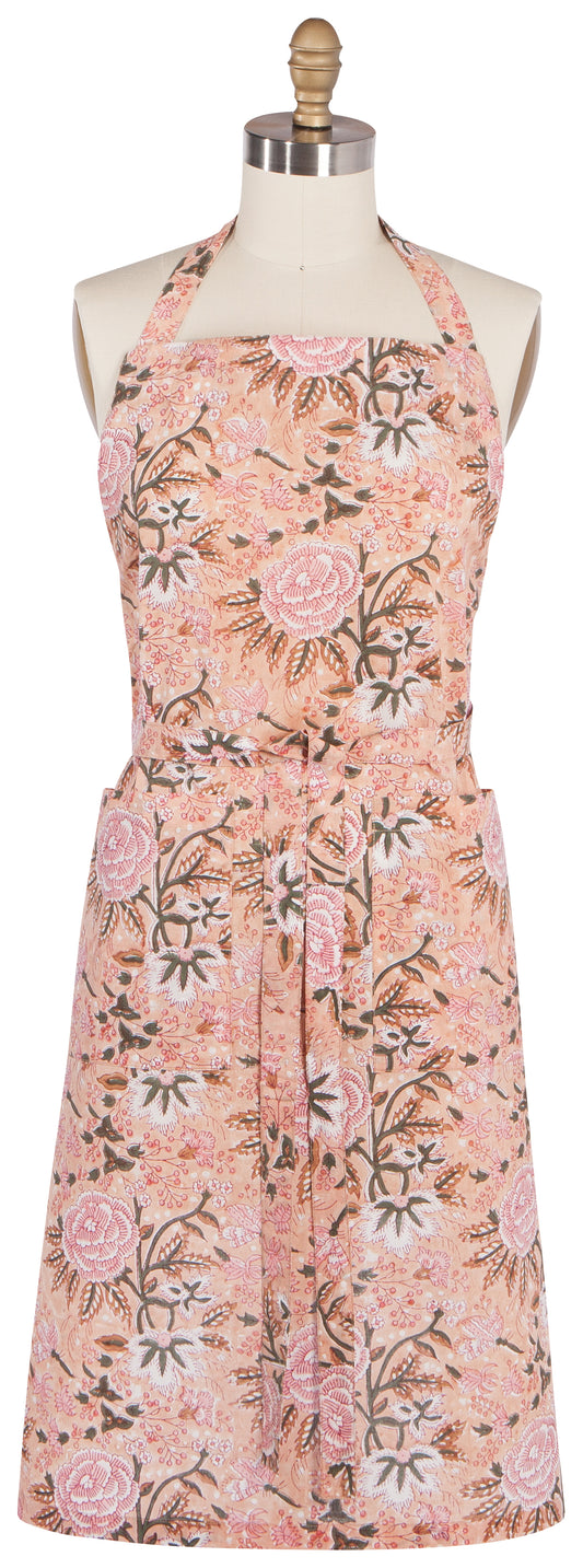 Apron Block Print Blossom