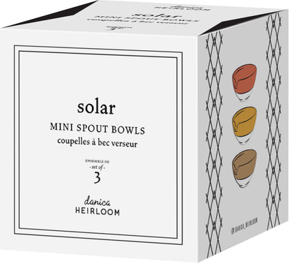 Mini Set/3  Spout Bowls Solar