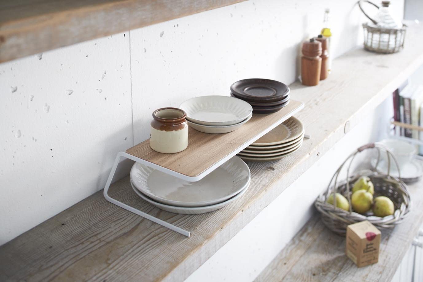 Tosca Dish Riser Small White Wood