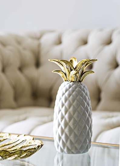 Pineapple Vase White Gold