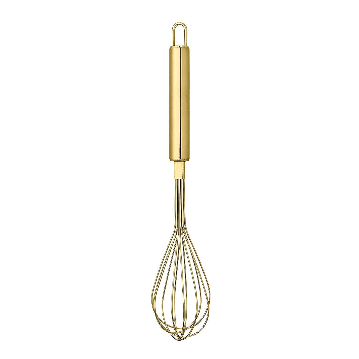 Stainless Steel Whisk, Gold Finish 12-1/4"L