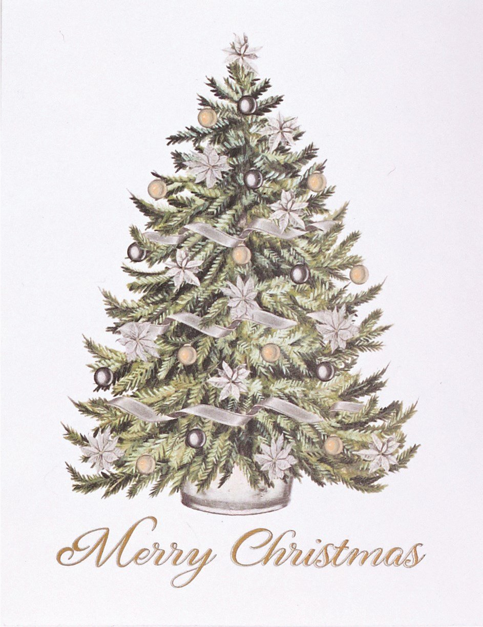 Tree Scrolls Holiday Boxed Cards