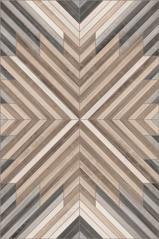 Marquetry Arrows Vinyl Floor Mat