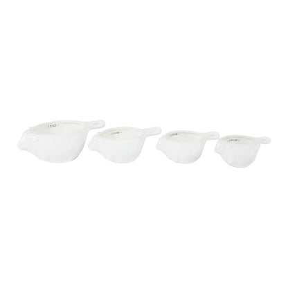 Stoneware Monkey Measuring Cups, White Set of 4