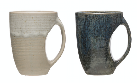 Mug Curve Handle Reactive Glaze (Each sold Separately)