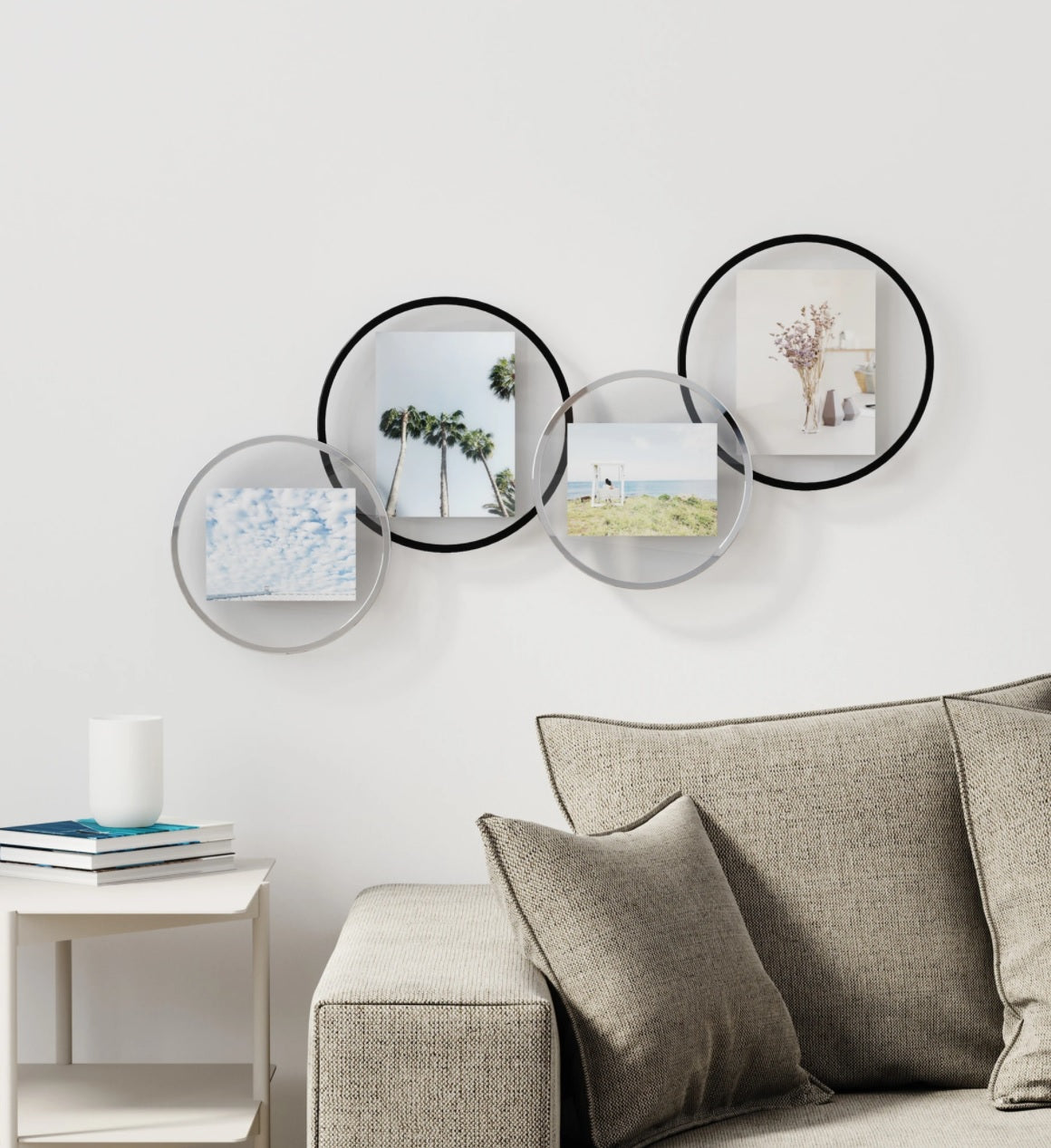 Infinity Chrome Floating Picture Frame - 5" X 7"