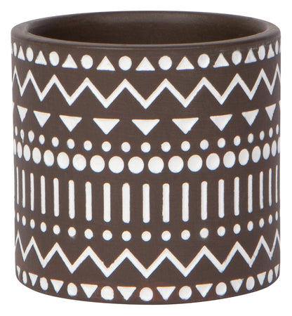 Plant Pot Spark Brown White Small